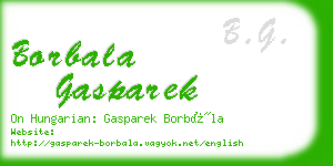 borbala gasparek business card